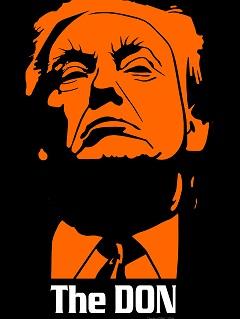 Orange face of Donald Trump