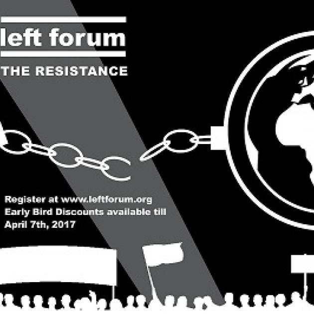Banner about the Left Forum