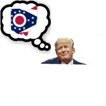 Trump with Ohio flag