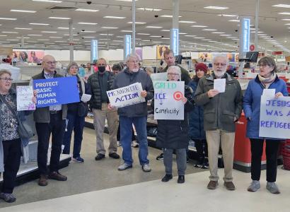 People protesting at Target