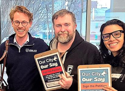 People posing and smiling