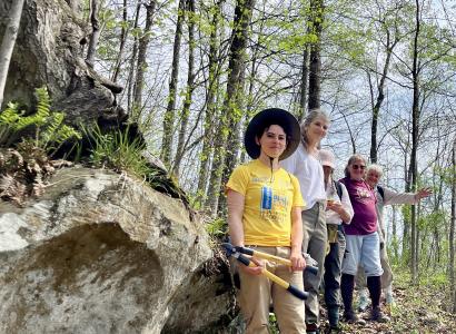 People in the woods