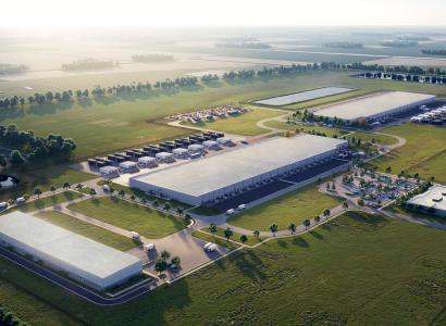 Birds eye view of data center