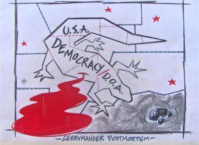 Cartoon of Gerrymander: Post Mortem