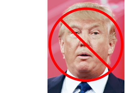 No sign on Trump's face