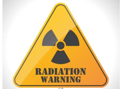 Radiation warning sign