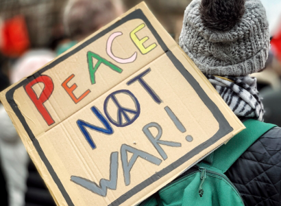 Peace not war sign