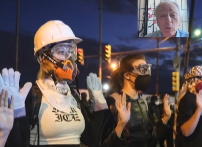 Protesters and Dave Lippman
