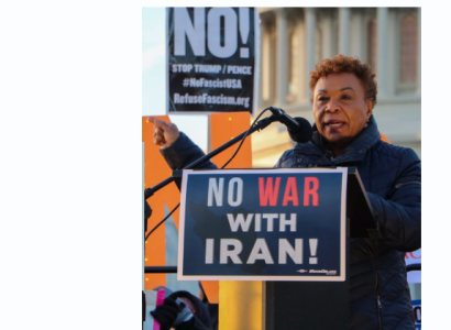 Protestor with sign