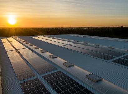 Sunrise on Solar Field
