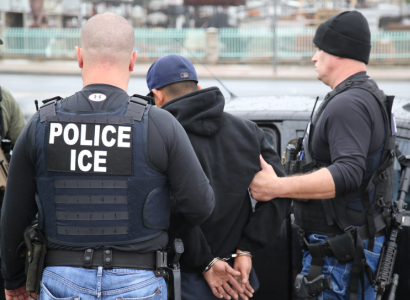 ICE arresting a man