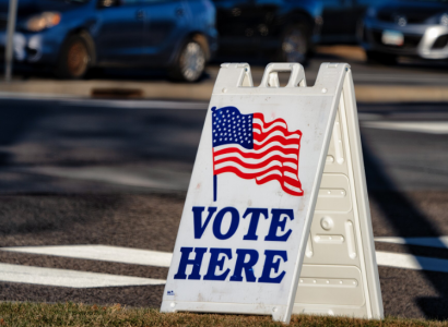Vote Here sign