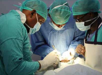 Doctors in surgery