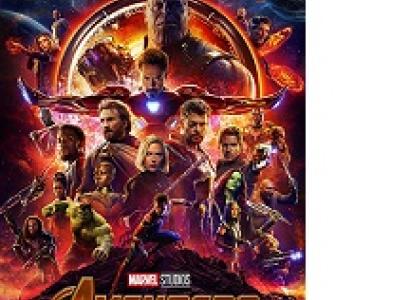 Movie poster filled with superheroes and the word Avengers