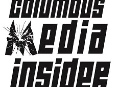 Words Columbus Media Insider with the M looking like broken glass