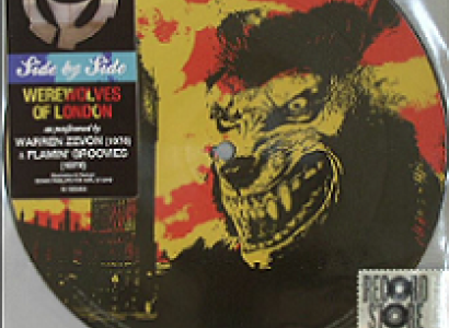 Album cover with werewolf and orange and yellow background