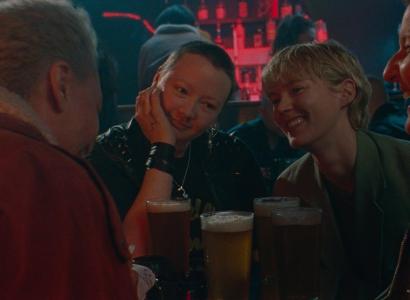 Man and woman in a bar