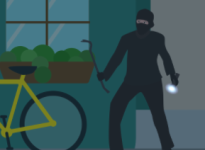 Man stealing a bike