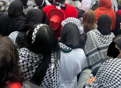 People protesting in the street