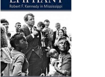 Bookk cover with photo of Robert Kennedy surrounded by people and words Delta Epiphany with author name