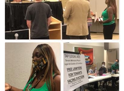 People at eviction court