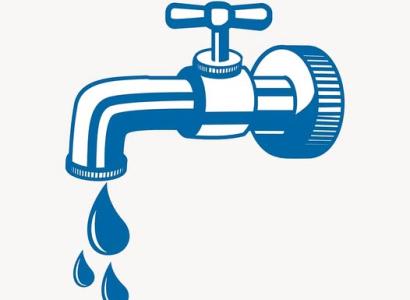 Faucet with water dripping