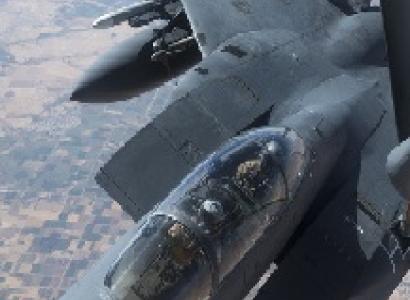 Fighter plane in the air