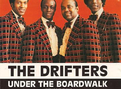Old album cover of the Drifters