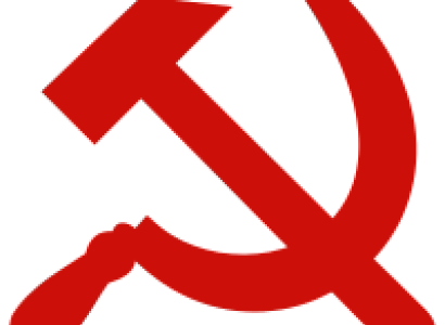 Red hammer and sickle Communism logo
