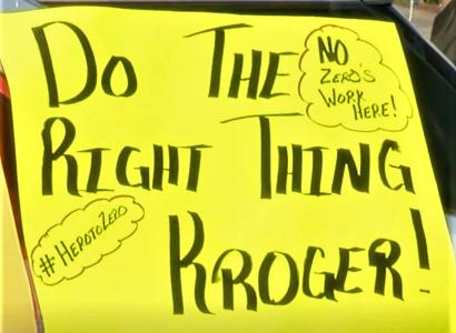 Sign says Do The Right Thing Kroger