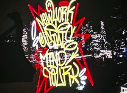 Neon lights at concert