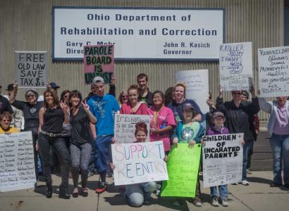 Group of protestors with signs