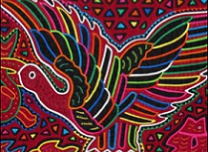 Artistic drawing of bird with different colored feathers