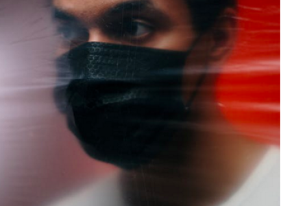 Black man in COVID mask