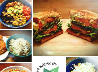 Lots of shots of food and store logo