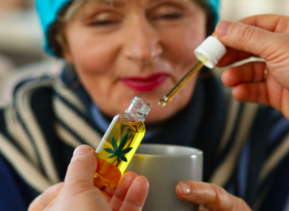 Someone using cannabis oil
