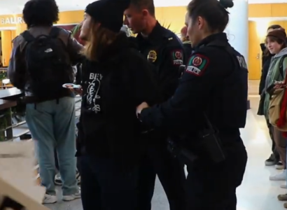 Student being arrested