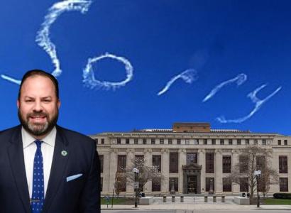 Remy, City Hall and Sorry written in the sky