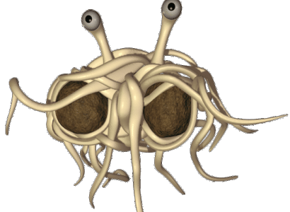 Weird cartoon spaghetti monster