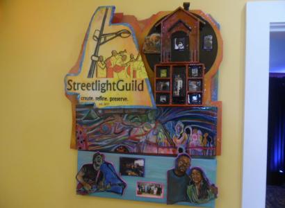 Sign that says Streetlight Guild