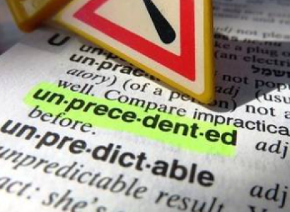 Dictionary page showing word unprecedented