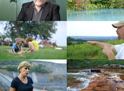 Six photos in a square of environmental scenes