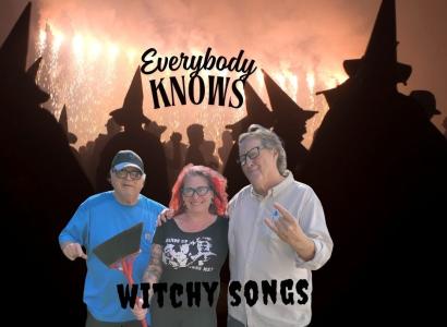 Bob, Tiffany and Dan with witches in the background