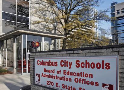 Columbus City Schools building and sign