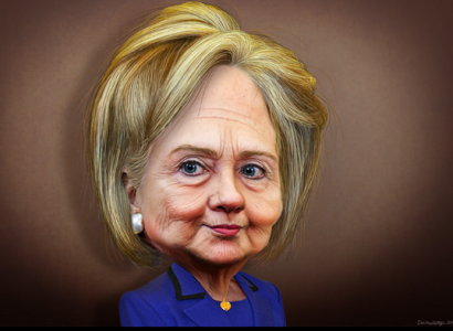 Hilary cartoon