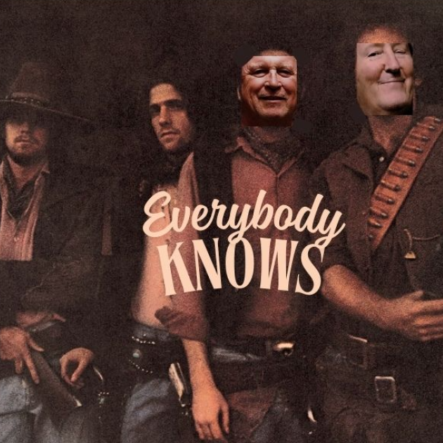 Bob and Dan faces on men on Desperado album