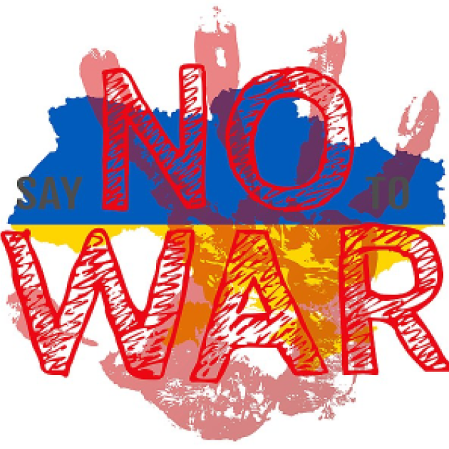 No war with map of Ukraine