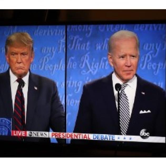 Trump and Biden from the recent TV debate