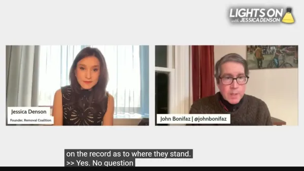 Jessica Denson with John Bonifaz video screenshot