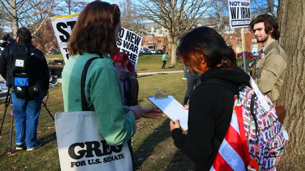 People at protest